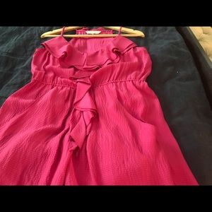 Rebecca Taylor silk summer dress bright pink